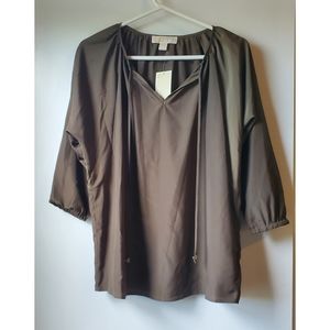NEW WITH TAGS MK Army Green Blouse